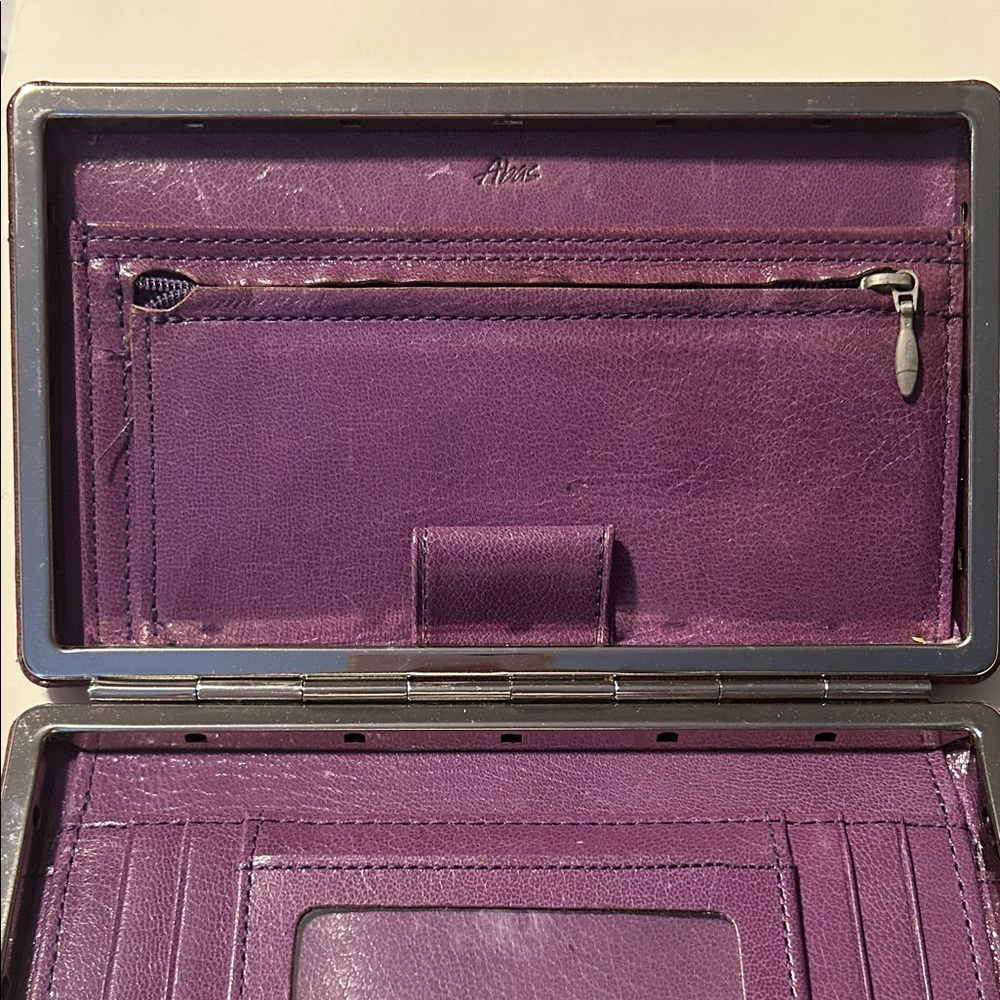 Purple Abas leather wallet - Picture 3 of 5